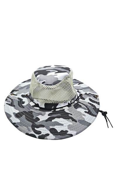 fafatara Mesh Camouflage Fetter Hat – Wide Brim, Uv Protection, Adjustable Outdoor Hat |   Fafatara