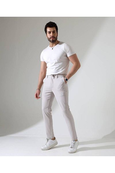 Benim Denim Sunello Stone Color Jogger Pants – the Meeting of Nature and City Spirit