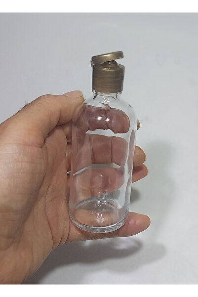 Petçi cam salih 5 Adet Boş Şişe Kolonya Şişesi gold renk tıpalı kapaklı Doldu...