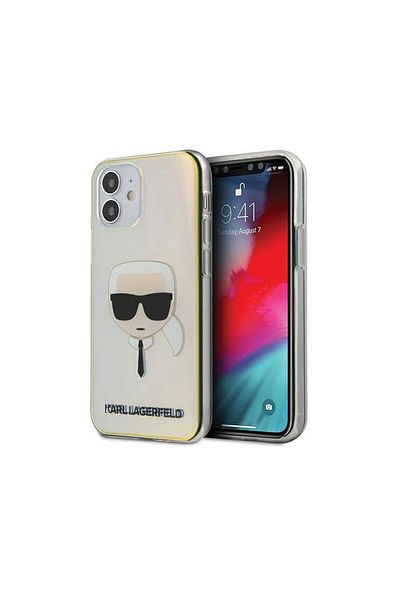 Karl Lagerfeld Iphone 12 Mini Iridescent Karl's Head Multicolor case