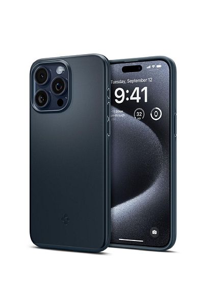 Spigen Spigen Husa Thin Fit iPhone 15 Pro Metal Slate