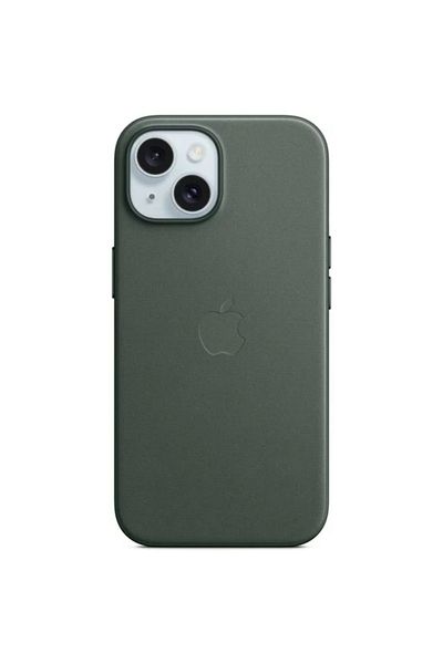 Apple Husa Originala FineWoven iPhone 15, MagSafe, Evergreen