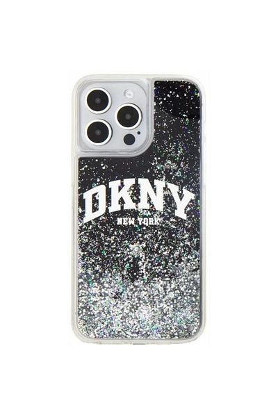 Dkny Husa Liquid Glitter Big Logo iPhone 14 Pro Max Negru