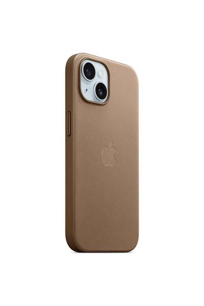 Apple Husa Originala FineWoven iPhone 15, MagSafe, Taupe