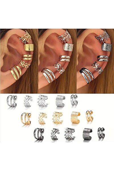 SEVAS GOLD Women's White Color Set of 5 Cartilage Earrings