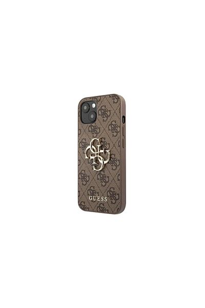 Guess Husa iPhone 13 Guess PU 4G Metal Logo Maro
