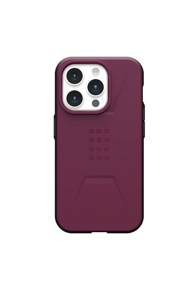 UAG Civilian Magsafe iPhone 15 Pro case Bordeaux