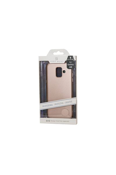 Just Must Samsung Galaxy A6 2018 Uvo Gold Case (FINE TOUCH MATERIAL, SLIM FIT)