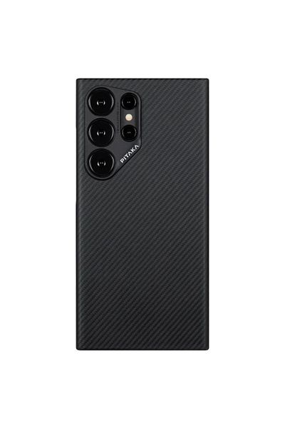 PITAKA MagEZ 4 Aramid 600D Samsung Galaxy S24 Ultra Case, MagSafe, Black / Grey