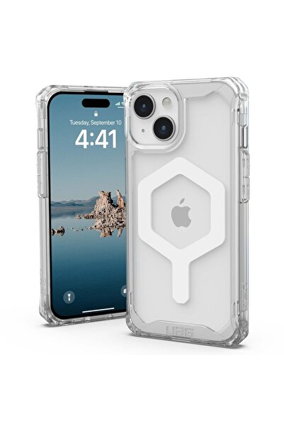 UAG Husa Plyo MagSafe Series pentru iPhone 15 Plus, alb-negru
