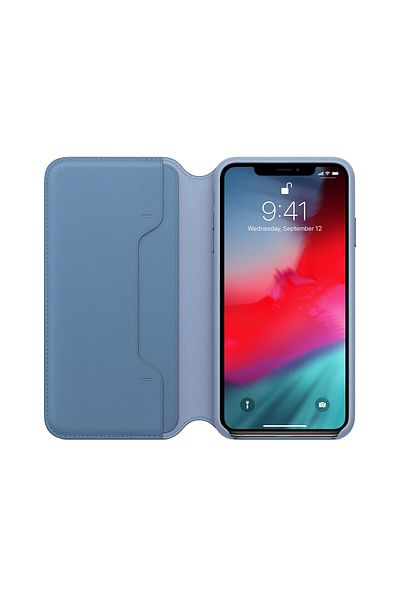Apple Husa Original Iphone Xs Max Leather Folio Cornflower