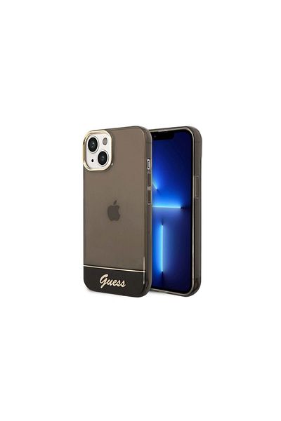 Guess Iphone 14 Plus Camera Outline Translucent Black Case