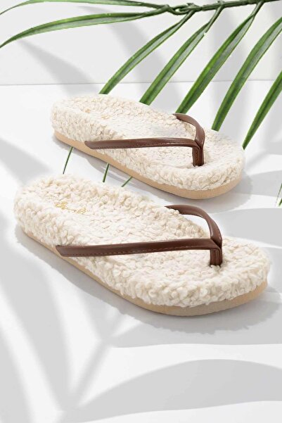 Bambi Bej Taba Kadın Terlik K04665152109