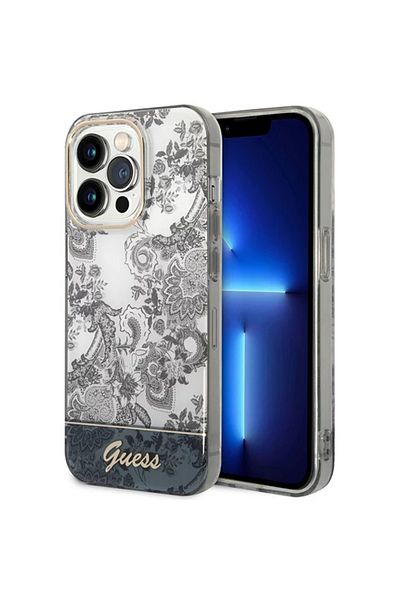 Guess Porcelain Collection iPhone 14 Pro case Gray
