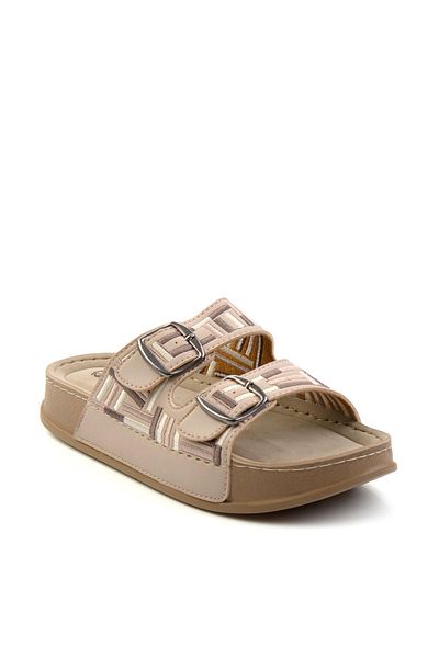 Bambi Beige Multicolor Women's Slippers K04099501209