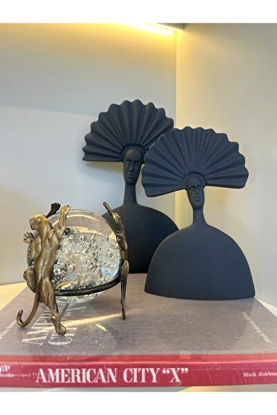 Mioletti Füme African Obje İkili Set