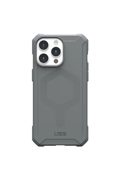 UAG Husa Essential Armor Magsafe iPhone 15 Pro Max Silver