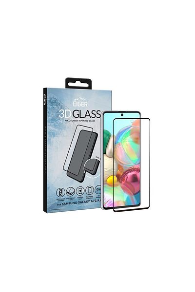 EIGER Folie Samsung Galaxy A72 / A72 5G Sticla 3D Edge to Edge Clear Black