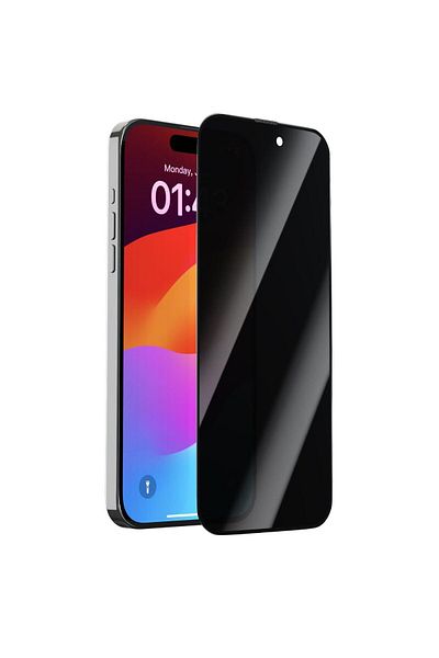 Devia Folie Sticla Van Series Full Privacy iPhone 15, cu kit montare Negru