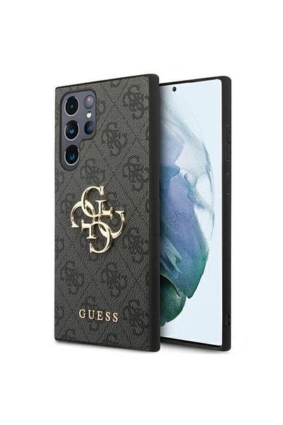 Guess Samsung Galaxy S23 Ultra Gray Pu 4g Metal Logo Case