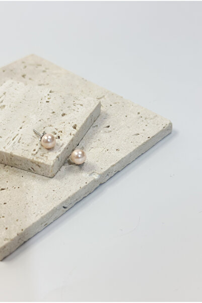 Zey Jewellery Zarif İnci Küpe - 925 Ayar Gümüş, 6mm İnci Küpe