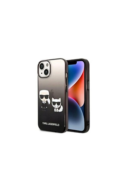 Karl Lagerfeld Husa iPhone 14 Plus Karl Lagerfeld Gradient Karl&Choupette Negru