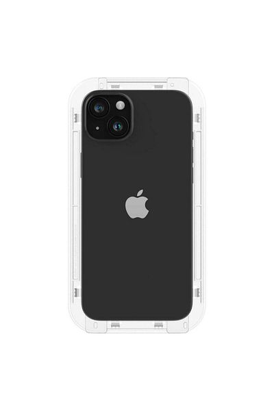 Spigen Glass Tr Ez Fit Privacy Screen Protector for iPhone 15, Set of 2, Installation Kit