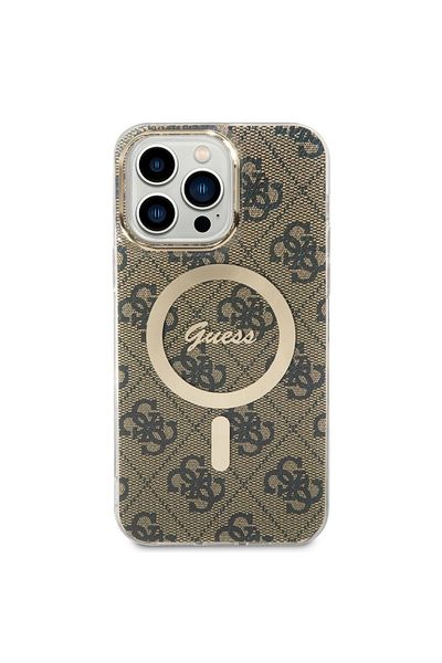 Guess Case 4g Magsafe Iphone 15 Pro Max Brown