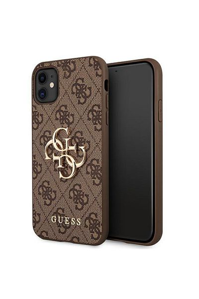 Guess Case Pu 4g Metal Logo Iphone 11 Brown