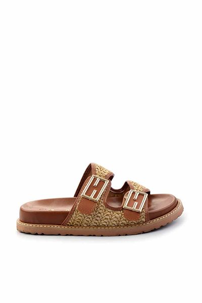 Bambi Γυναικείες Παντόφλες Beige Tan K04638010028