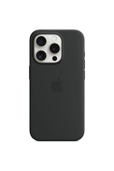 Apple Husa Originala Silicon iPhone 15 Pro Max, MagSafe, Black
