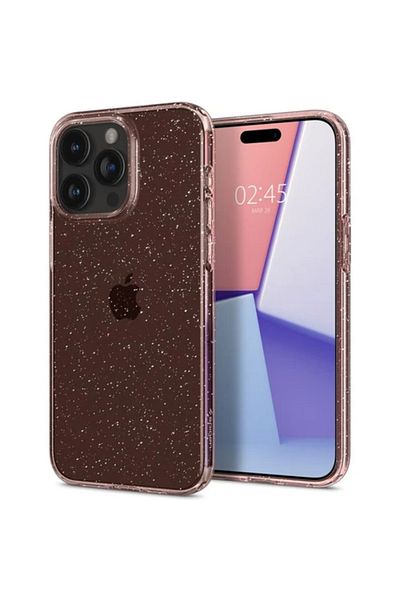 Spigen Case Liquid Crystal Glitter Iphone 15 Pro Pink