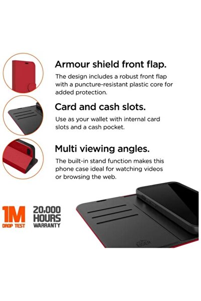 EIGER North Folio Case iPhone 15 Red