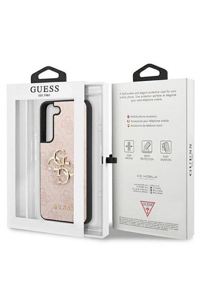 Guess Case Pu 4g Metal Logo Samsung Galaxy S23 Pink