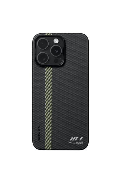 PITAKA Pitaka Husa MagEZ 4 Aramida iPhone 15 Pro Max, MagSafe, Break The Line