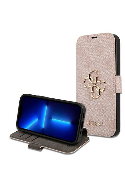 Guess Case Book Pu 4g Metal Logo Iphone 15 Pro Pink