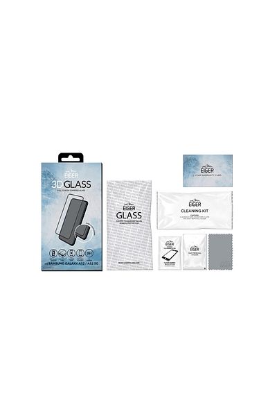 EIGER Folie Samsung Galaxy A52s / A52 5G / A52 4G Sticla 3D Edge to Edge Clear Black (0.33mm, 9H, ol