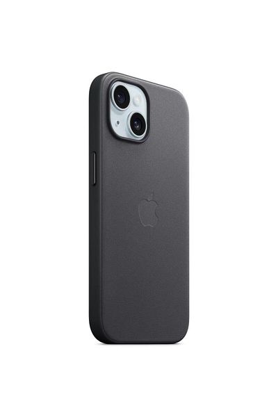 Apple Husa Originala FineWoven iPhone 15 Plus, MagSafe, Black