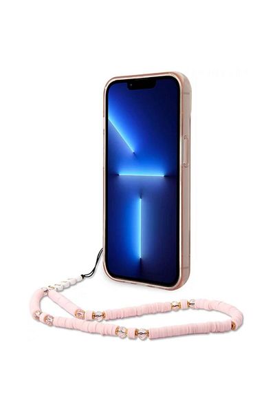 Guess Case Tpu Camera Outline Translucent Strap Iphone 14 Pink