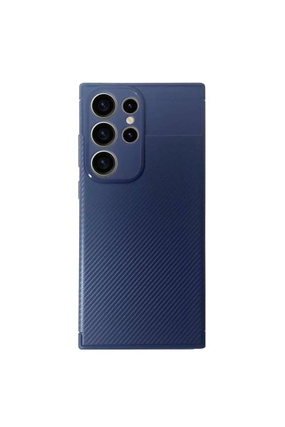 Devia Husa Carbon Fiber Texture Shockproof Samsung Galaxy S23 Ultra Albastru