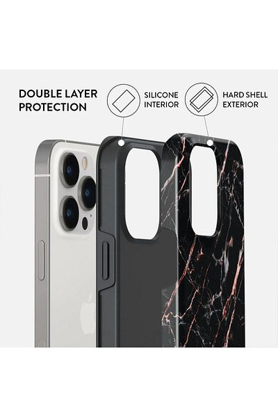 BURGA Dual Layer Rose Gold Marble iPhone 15 Pro case