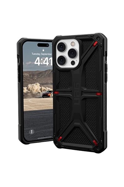 UAG Husa Monarch Σειρά iPhone 14 Pro Max Μαύρο Κέβλαρ, στρατιωτικά ελεγμένο γ...