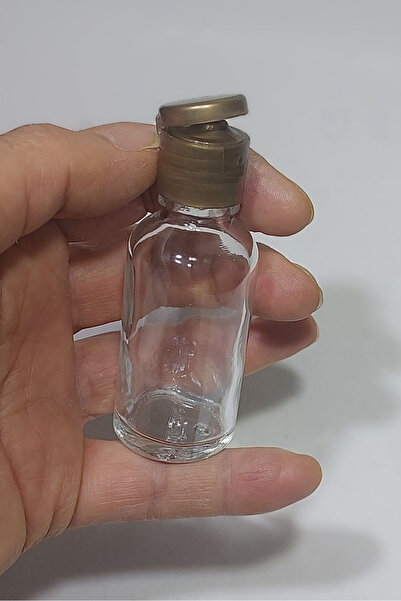 Petçi cam salih 10 Adet Boş Şişe Kolonya Şişesi gold renk tıpalı kapaklı Dold...