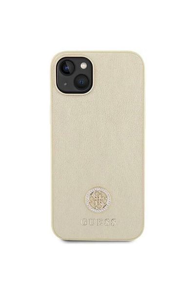 Guess Husa 4g Strass Metal Logo Iphone 15 Gold