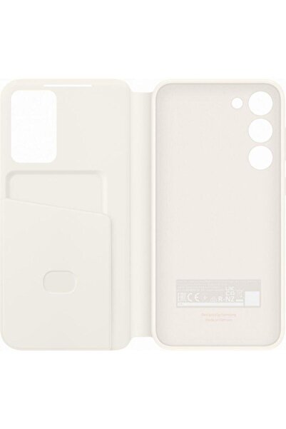 Samsung Γνήσια θήκη πορτοφολιού Smart View για το Galaxy S23 Plus σε κρεμ χρώμα