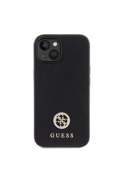 Guess Case 4g Strass Metal Logo Iphone 15 Black