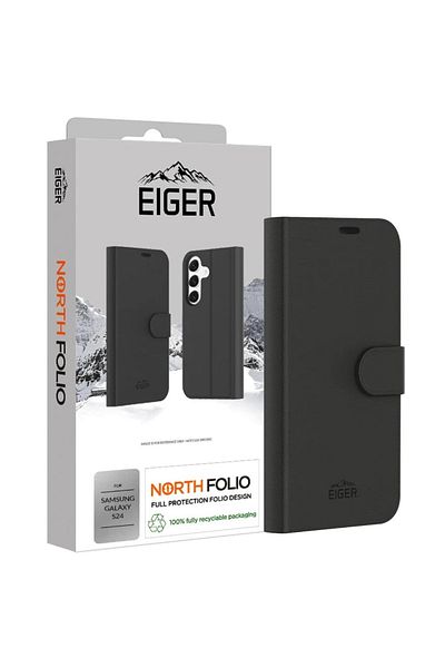 EIGER Husa North Folio Case Samsung Galaxy S24 Black