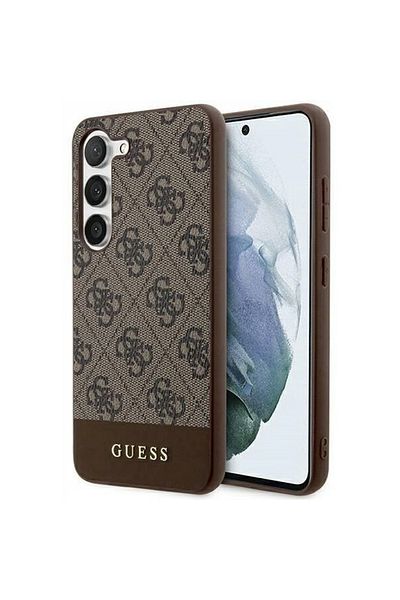 Guess Case 4g Metal Gold Logo Samsung Galaxy S24 Brown