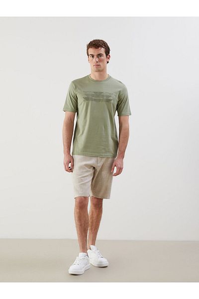 LC Waikiki Crew Neck Printed Combed Cotton Men's T-Shirt