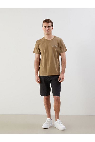 LC Waikiki New Season Crew Neck Κοντό μανίκι εμπριμέ χτενισμένο βαμβακερό ανδρικό Tisort - S5KP08Z8